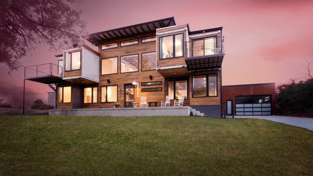 three story container home