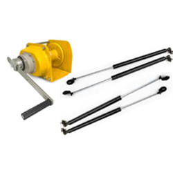 Hand winch And Hydraulic telescopic rod