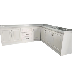 L type kitchen cupboard, One is1700*600 *800mm, the other 1980*600*800mm, white